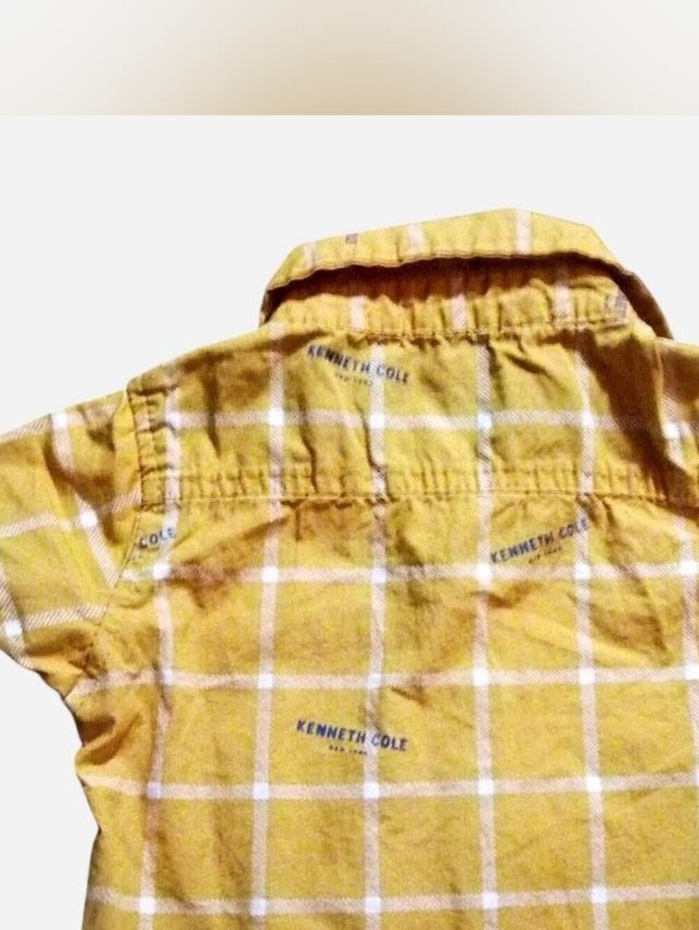 Kenneth Cole Orange Plaid Short-Sleeve Shirt with Black Pants Set - Picture 6 of 6